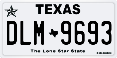 TX license plate DLM9693