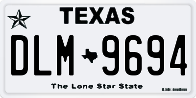 TX license plate DLM9694