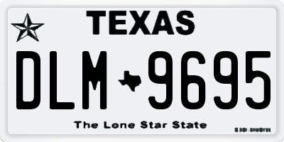 TX license plate DLM9695