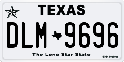 TX license plate DLM9696