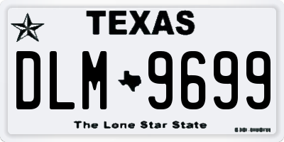 TX license plate DLM9699