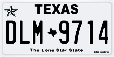 TX license plate DLM9714