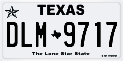 TX license plate DLM9717