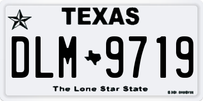 TX license plate DLM9719