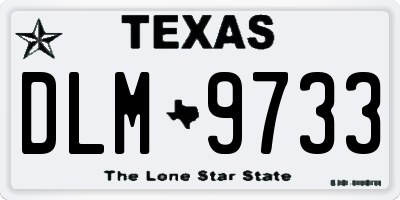 TX license plate DLM9733