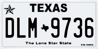 TX license plate DLM9736