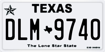 TX license plate DLM9740