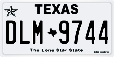 TX license plate DLM9744