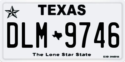 TX license plate DLM9746
