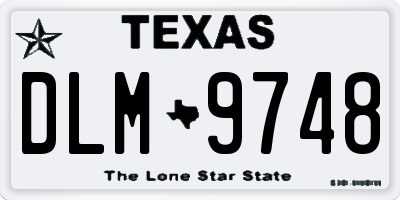TX license plate DLM9748