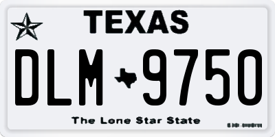 TX license plate DLM9750