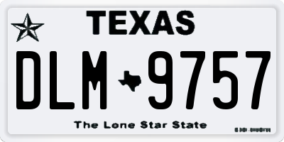 TX license plate DLM9757