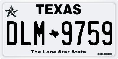 TX license plate DLM9759