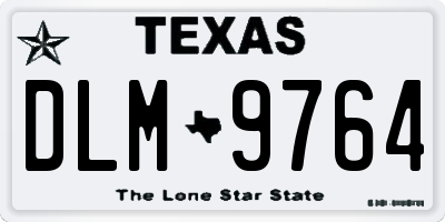 TX license plate DLM9764