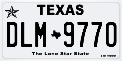 TX license plate DLM9770