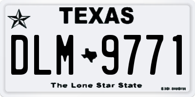 TX license plate DLM9771