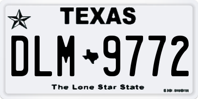 TX license plate DLM9772