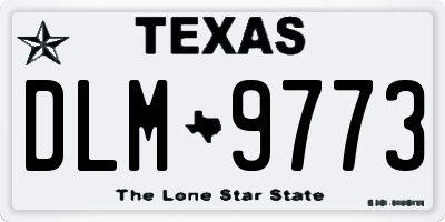 TX license plate DLM9773