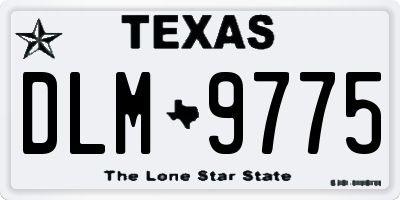 TX license plate DLM9775