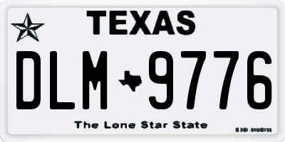 TX license plate DLM9776