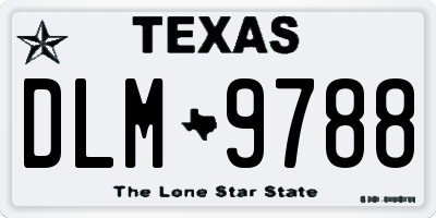 TX license plate DLM9788