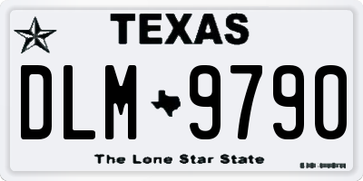 TX license plate DLM9790