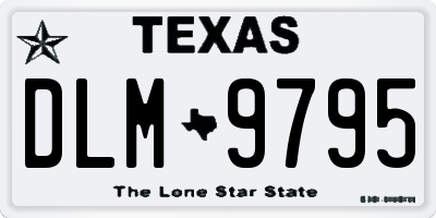 TX license plate DLM9795