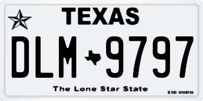 TX license plate DLM9797