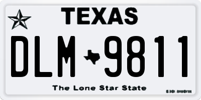 TX license plate DLM9811