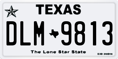 TX license plate DLM9813