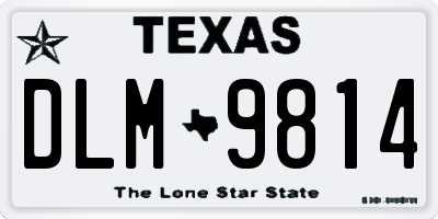 TX license plate DLM9814