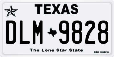 TX license plate DLM9828
