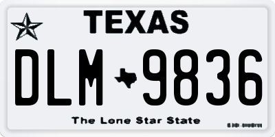 TX license plate DLM9836