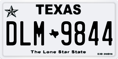 TX license plate DLM9844