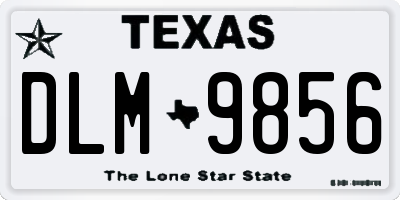 TX license plate DLM9856