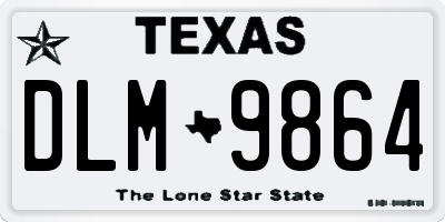 TX license plate DLM9864