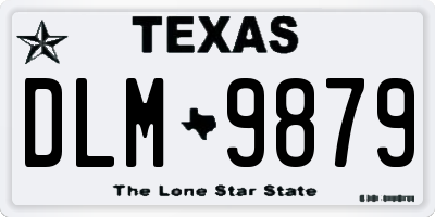 TX license plate DLM9879