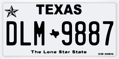 TX license plate DLM9887