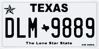 TX license plate DLM9889