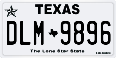 TX license plate DLM9896