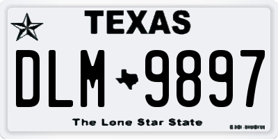 TX license plate DLM9897