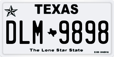 TX license plate DLM9898