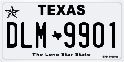 TX license plate DLM9901