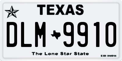 TX license plate DLM9910
