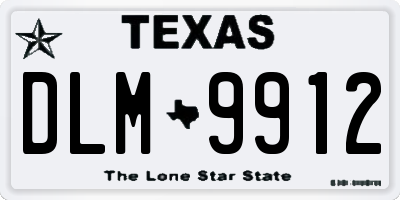 TX license plate DLM9912