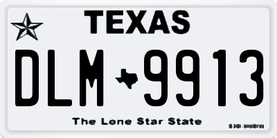 TX license plate DLM9913