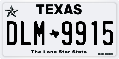 TX license plate DLM9915