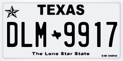 TX license plate DLM9917
