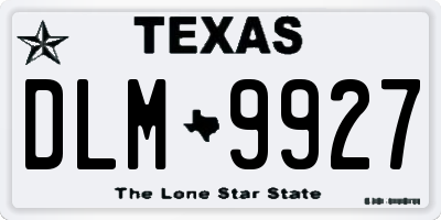 TX license plate DLM9927