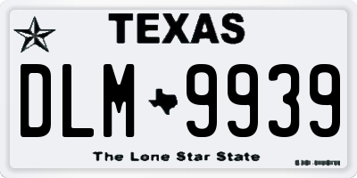 TX license plate DLM9939